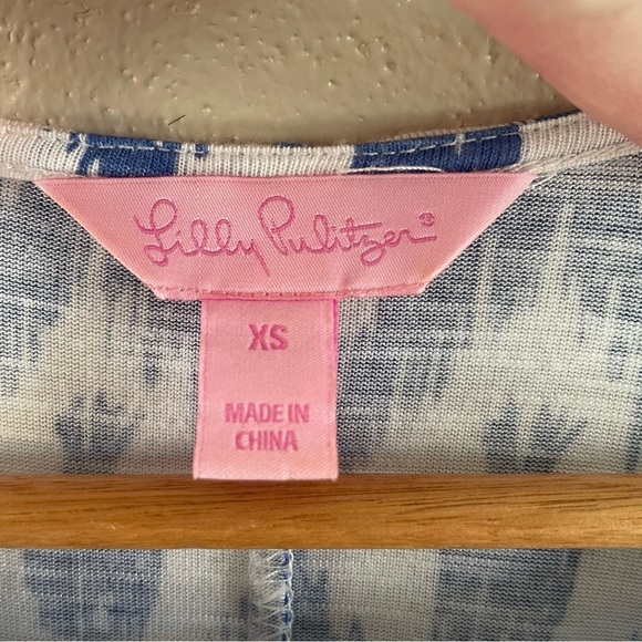 Lilly Pulitzer | Ophelia Coral Iris Blue Deep Dive Little Fish Swing Dress Sz XS - Picture 8 of 13